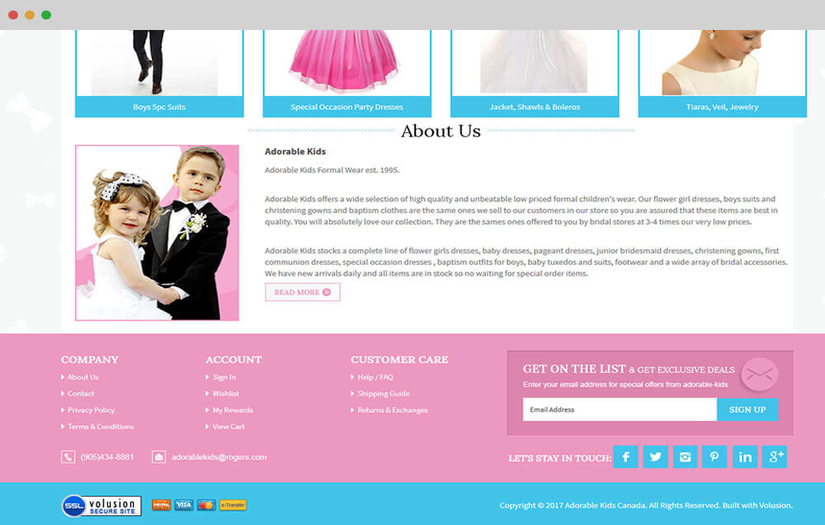 Adorable Kids - Website Design & Development screenshot 3
